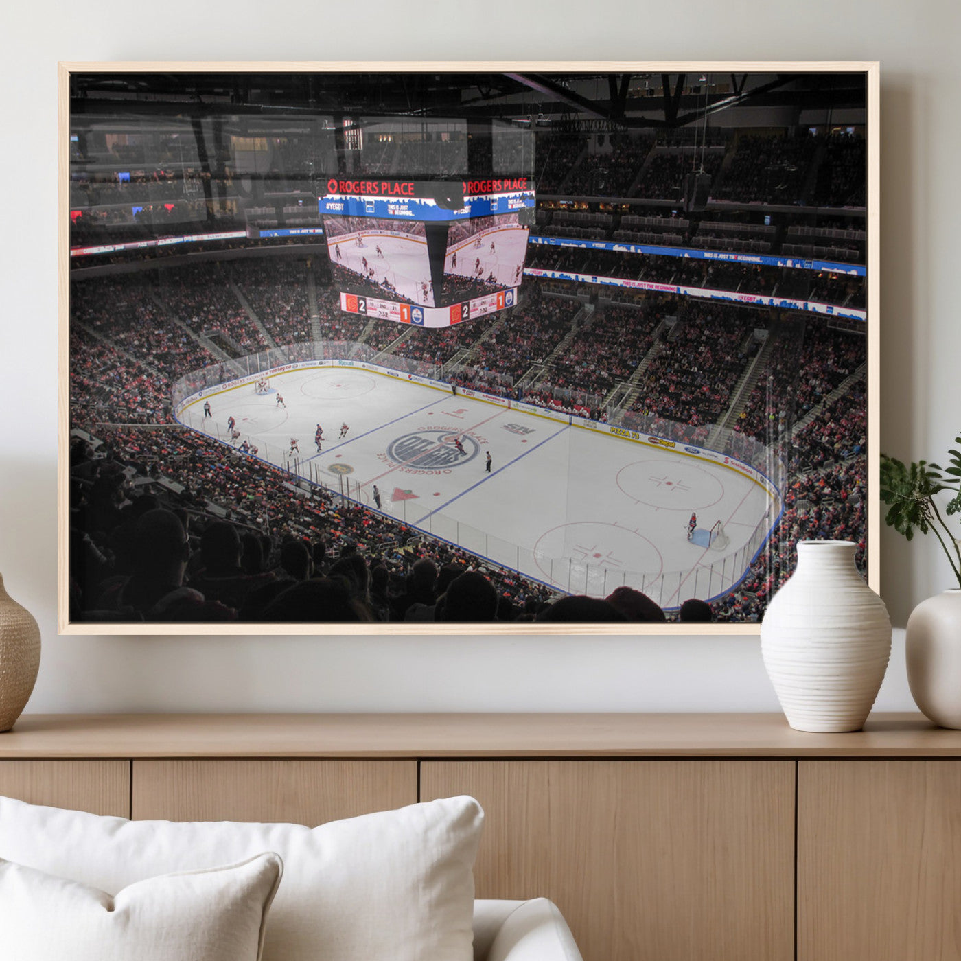 MGV-FP-60X30-3P - Rogers Place Edmonton Oilers Ice Hockey Stadium Wall Art, Rogers Place Edmonton Oilers Wall Art
