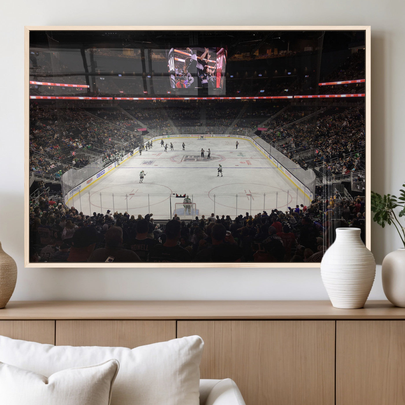 MGV-FP-60X30-3P - T Mobile Arena Paradise Nevada Vegas Golden Knights Ice Hockey Stadium Canvas Print Wall Art