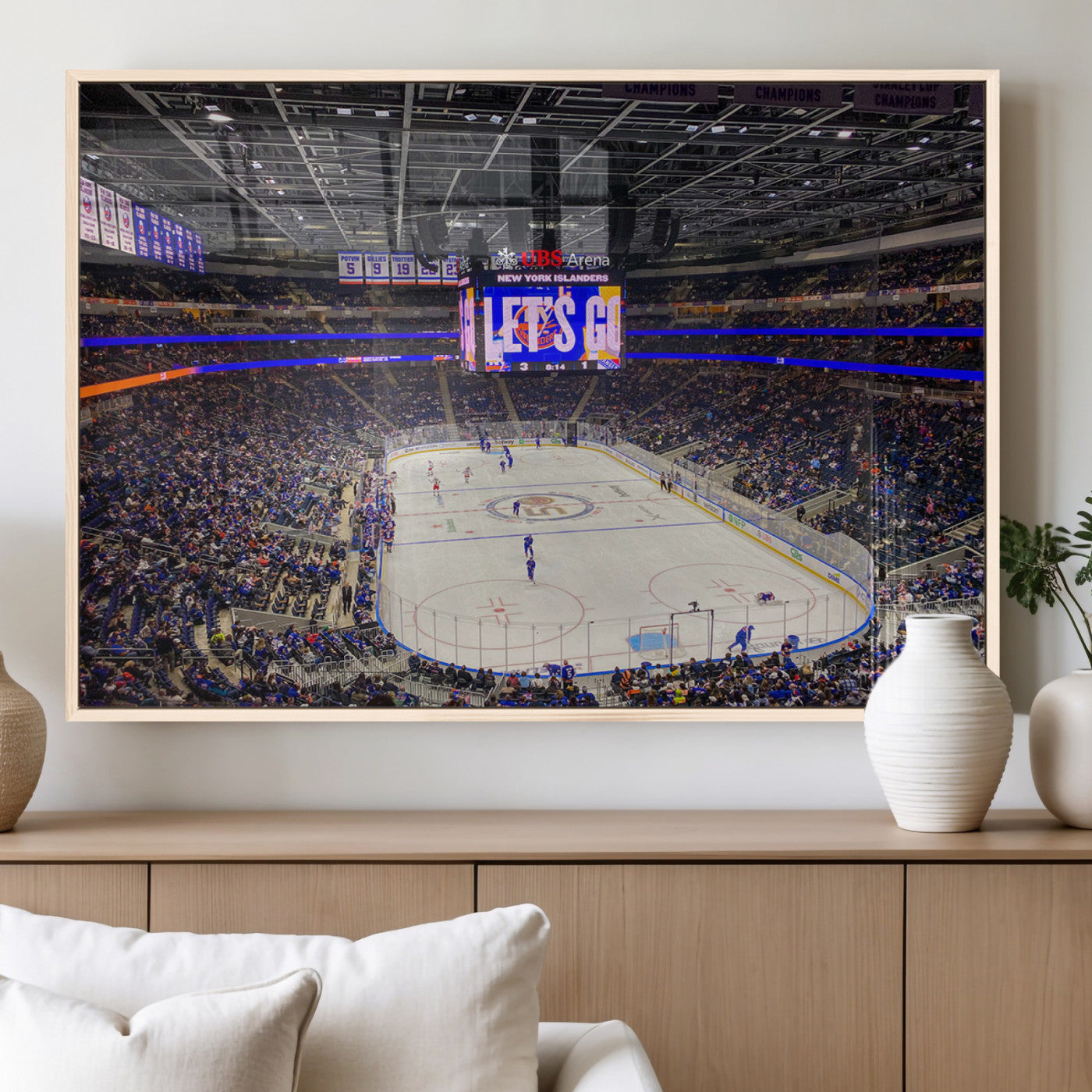 MGV-FP-60X30-3P - UBS Arena Elmont New York Islanders Ice Hockey Wall Art, UBS Arena Elmont Wall Art Canvas Print