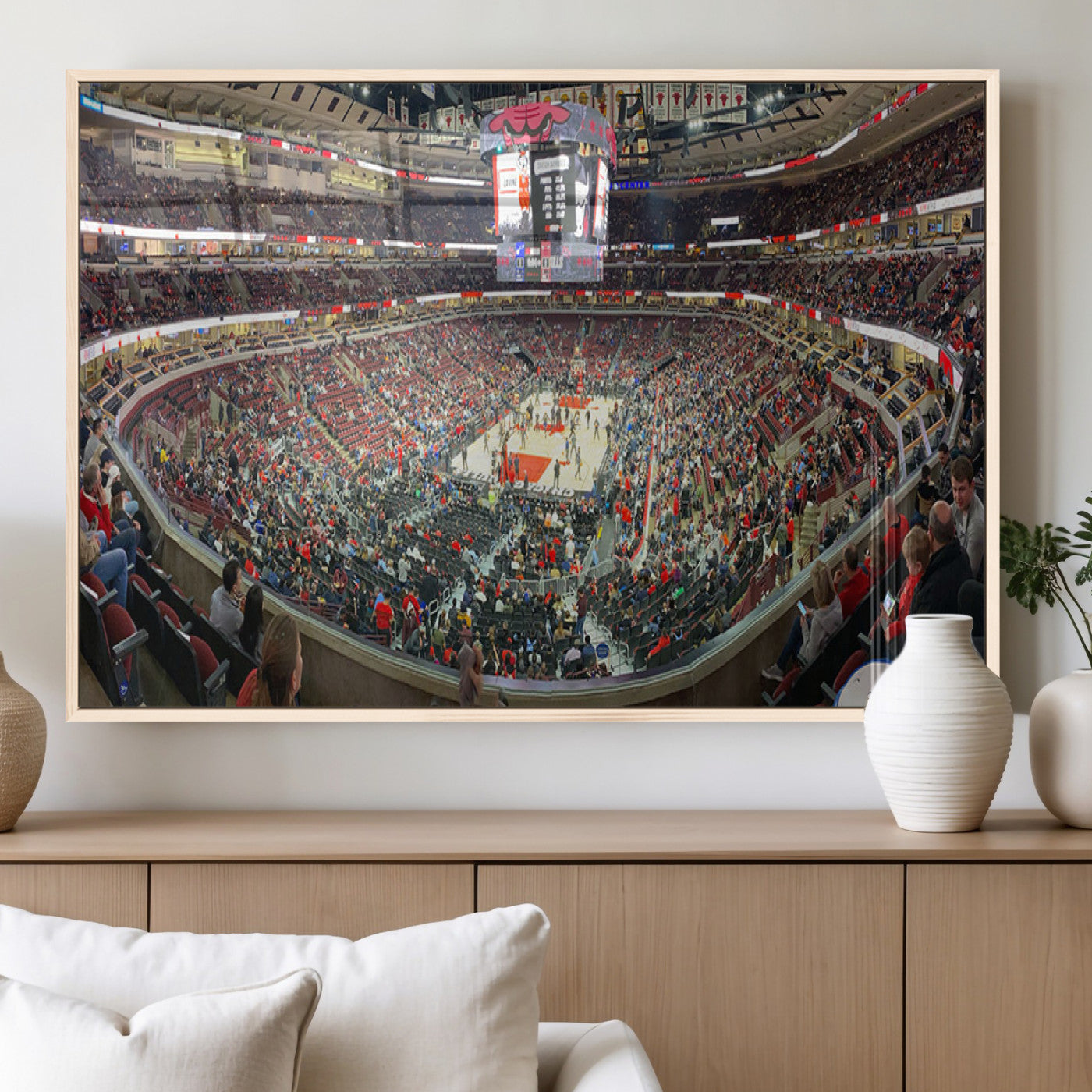 MGV-FP-60X30-3P - United Center Chicago Bulls Stadium Wall Art Canvas Print