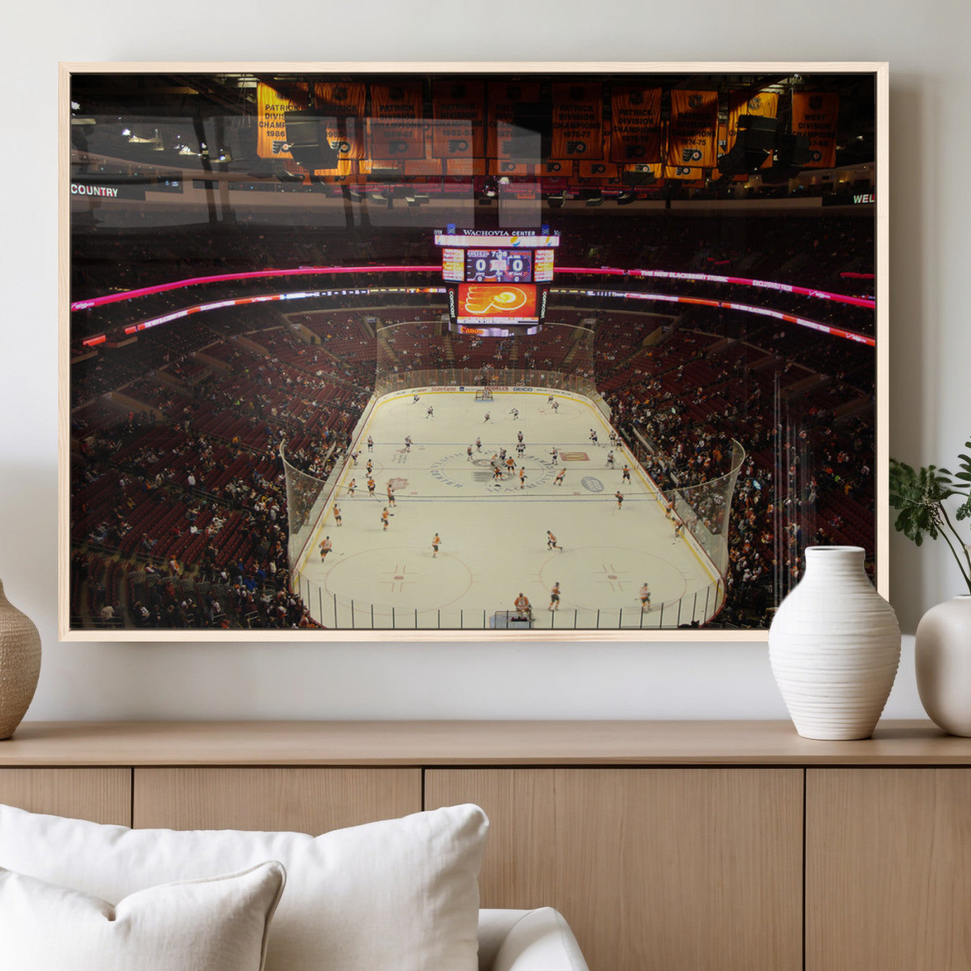 MGV-FP-60X30-3P - Wachovia Center Priort of Lyers Game Ice Hockey Stadium Canvas Print, Lyers Game Ice Hockey Stadium