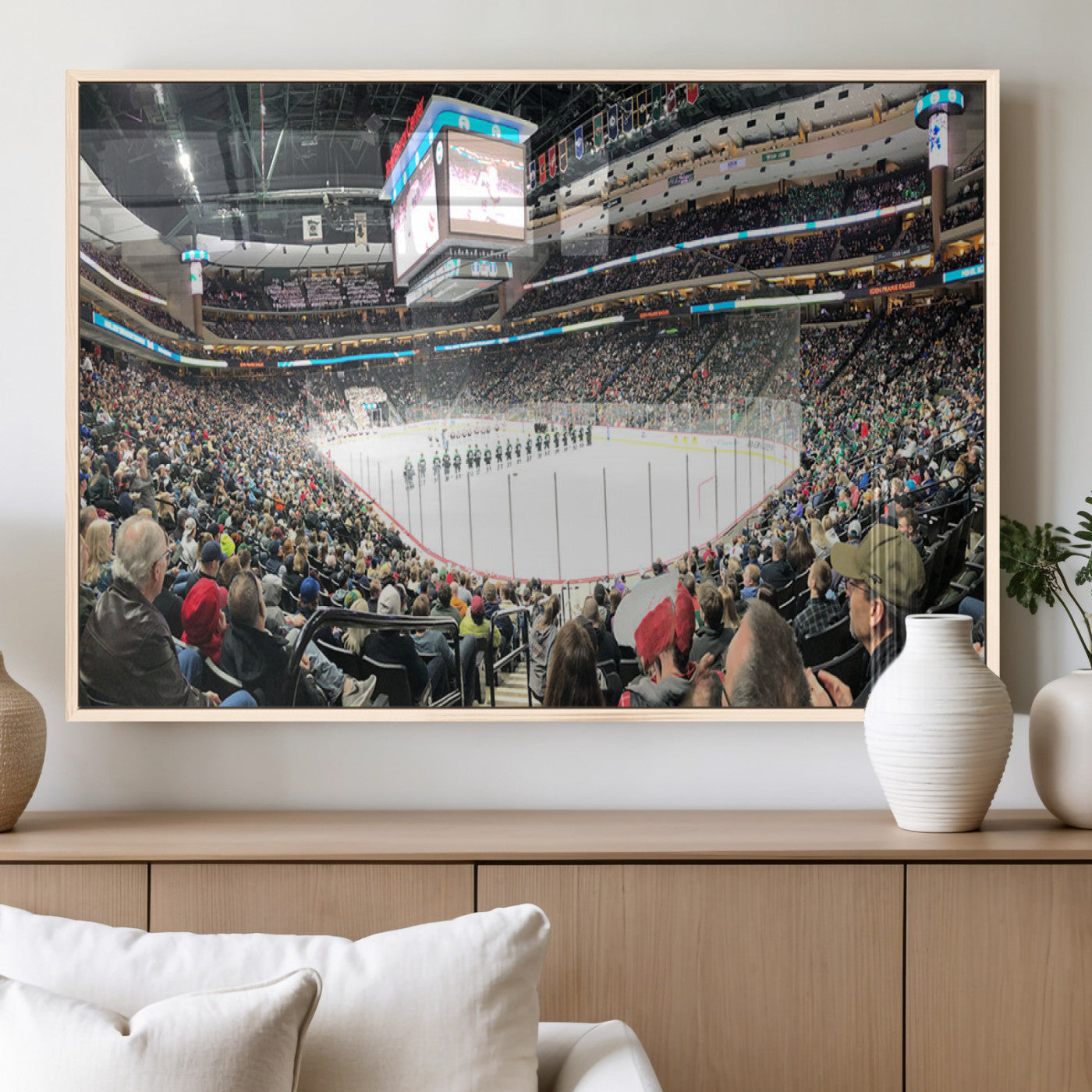 MGV-FP-60X30-3P - Xcel Energy Center St Paul Minnesota Wild Ice Hockey Stadium Canvas, Minnesota Wild Ice Hockey