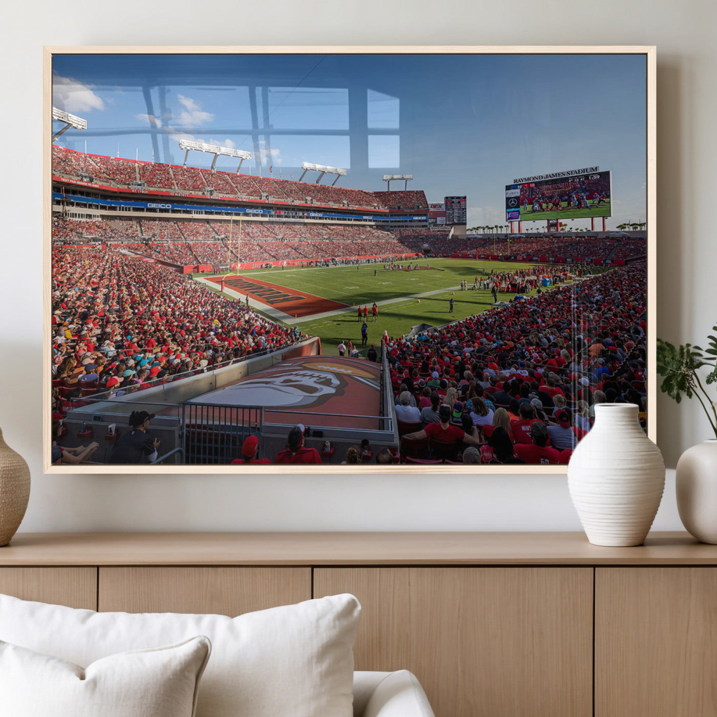 MGV-FP-60X30-3P - Florida Tampa Raymond James Stadium Wall Art Canvas Print - NFL Football Stadium Print