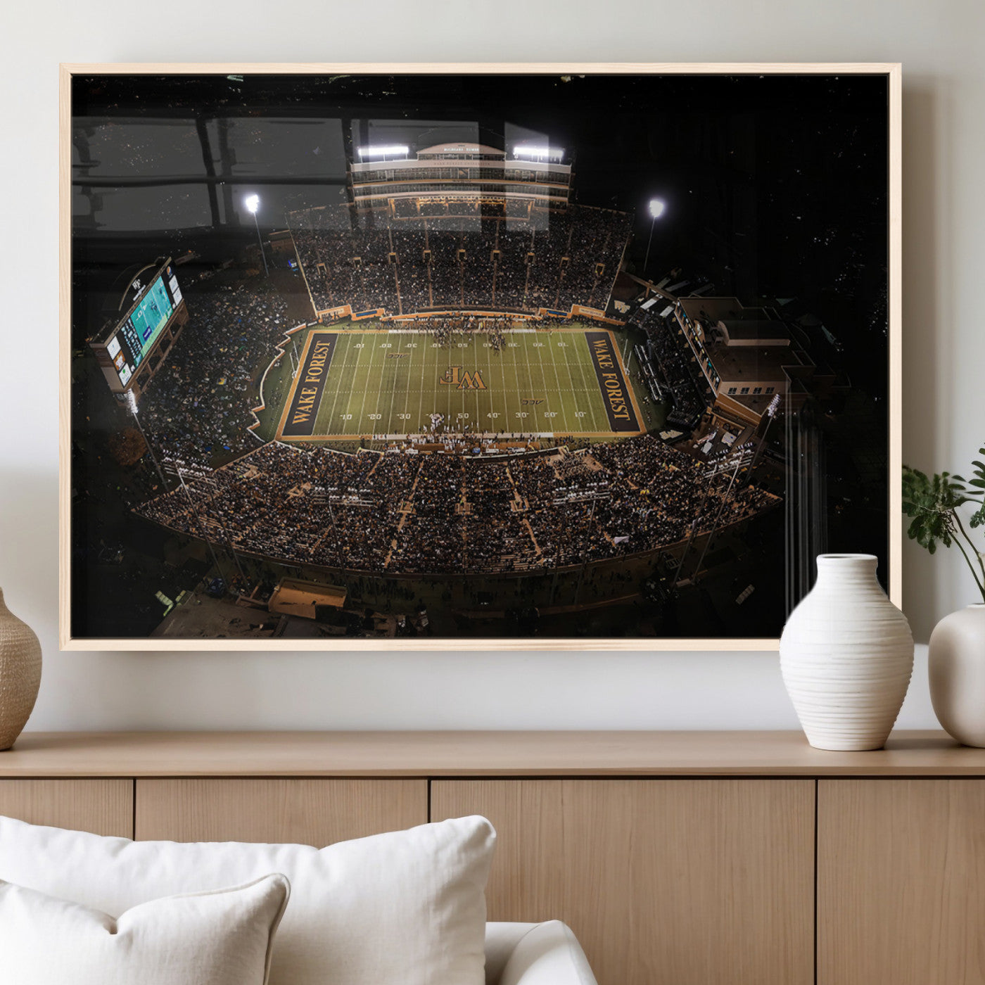 MGV-FP-60X30-3P - Wake Forest University Demon Deacons Canvas Printi, Football Team Print - Winston-Salem Allegacy