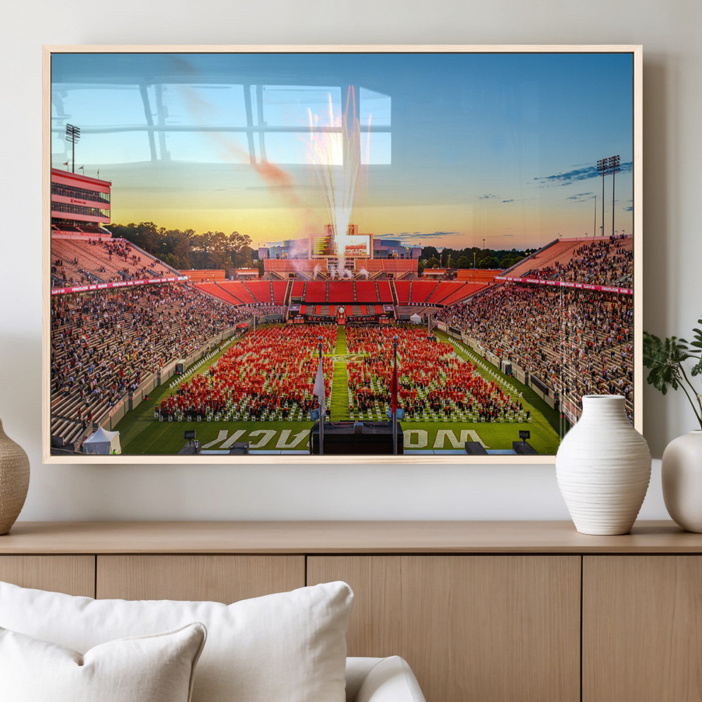 MGV-FP-60X30-3P - North Carolina State University Canvas Print, North Carolina State University Wolfpack Football Team