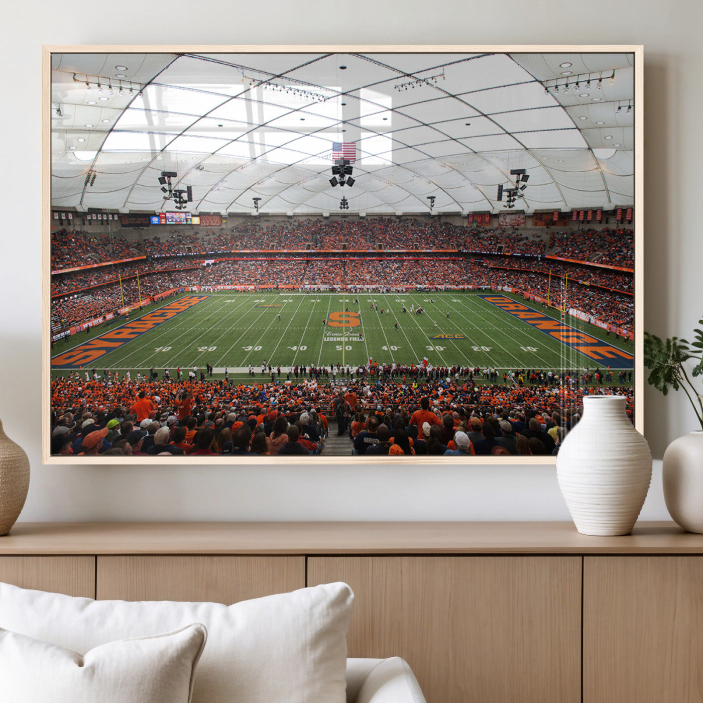 MGV-FP-60X30-3P - Syracuse University Orange Football Team Print - Syracuse JMA Wireless Dome Wall Art Canvas Print