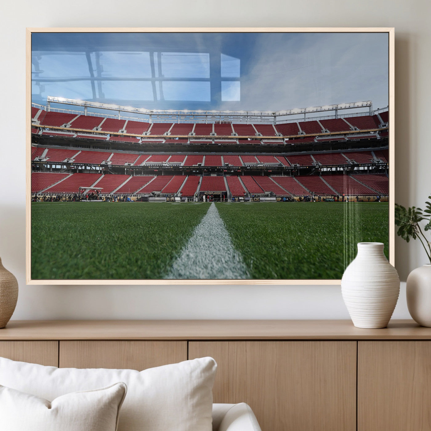 MGV-FP-60X30-3P - University of Tulsa Golden Hurricane Football Team Print - Tulsa H.A. Chapman Stadium Wall Art