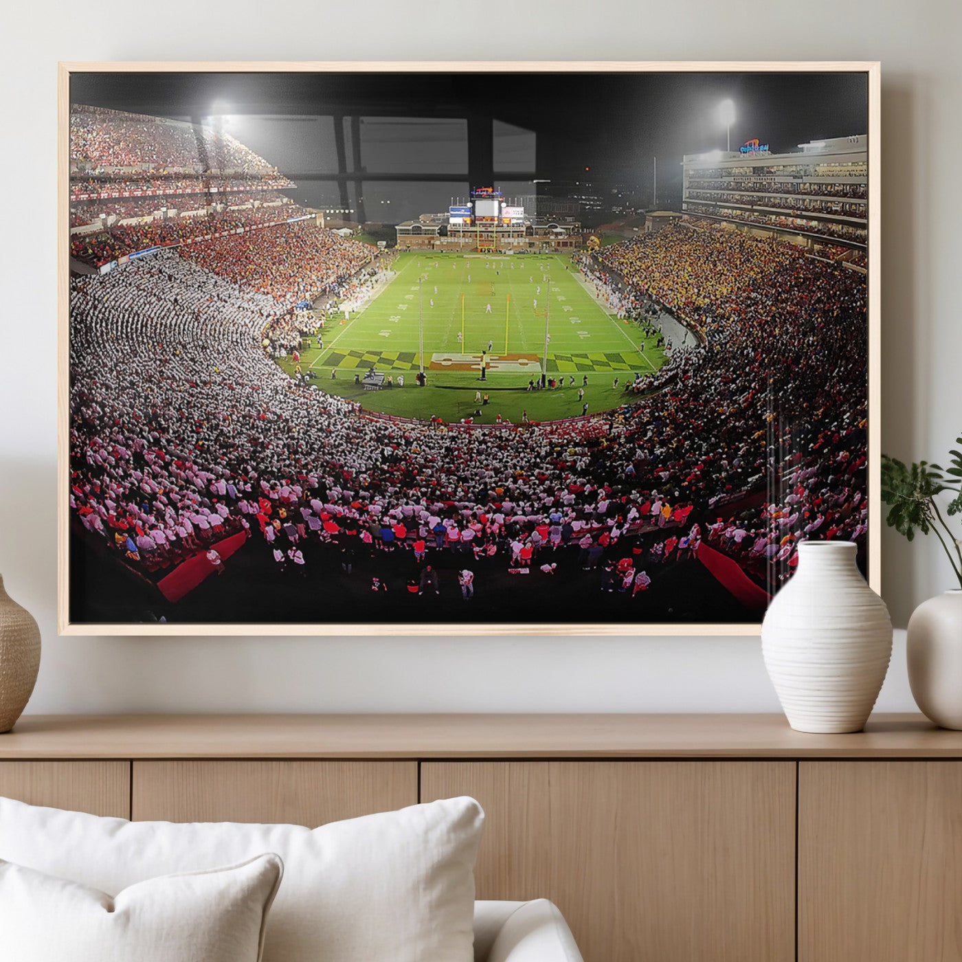 MGV-FP-60X30-3P - University of Maryland Terrapins Football Team Print - College Park SECU Stadium Wall Art Canvas