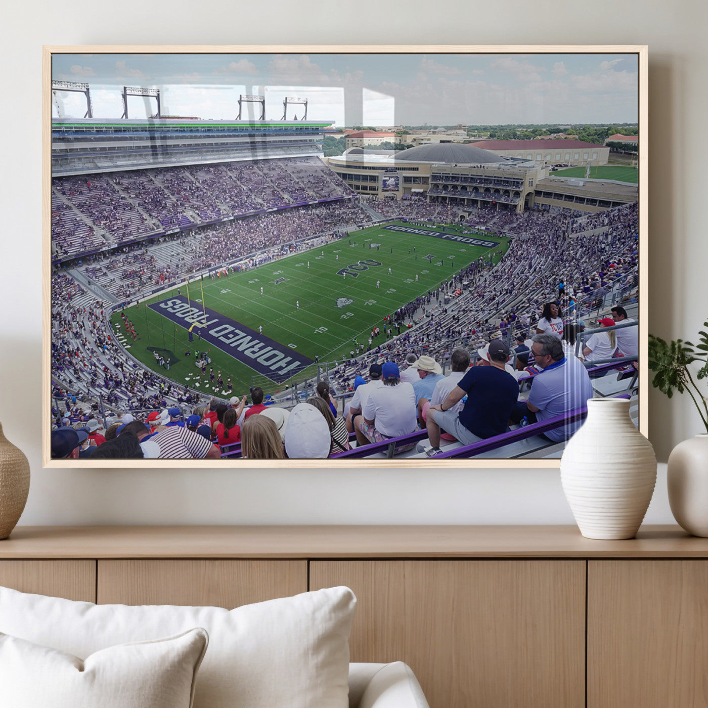 MGV-FP-60X30-3P - The Texas Christian University TCU Horned Frogs Football Team Print - Fort Worth Amon G. Carter