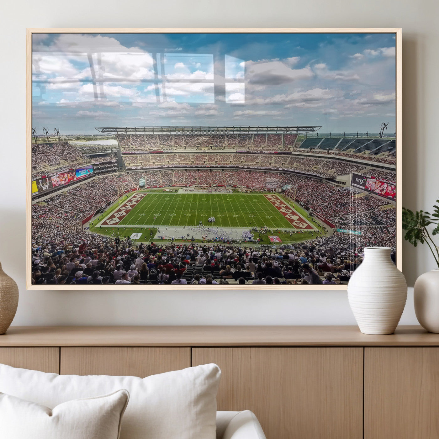 MGV-FP-60X30-3P - The Temple University Owls Athletics Team Print - Philadelphia Lincoln Financial Field Stadium Wall