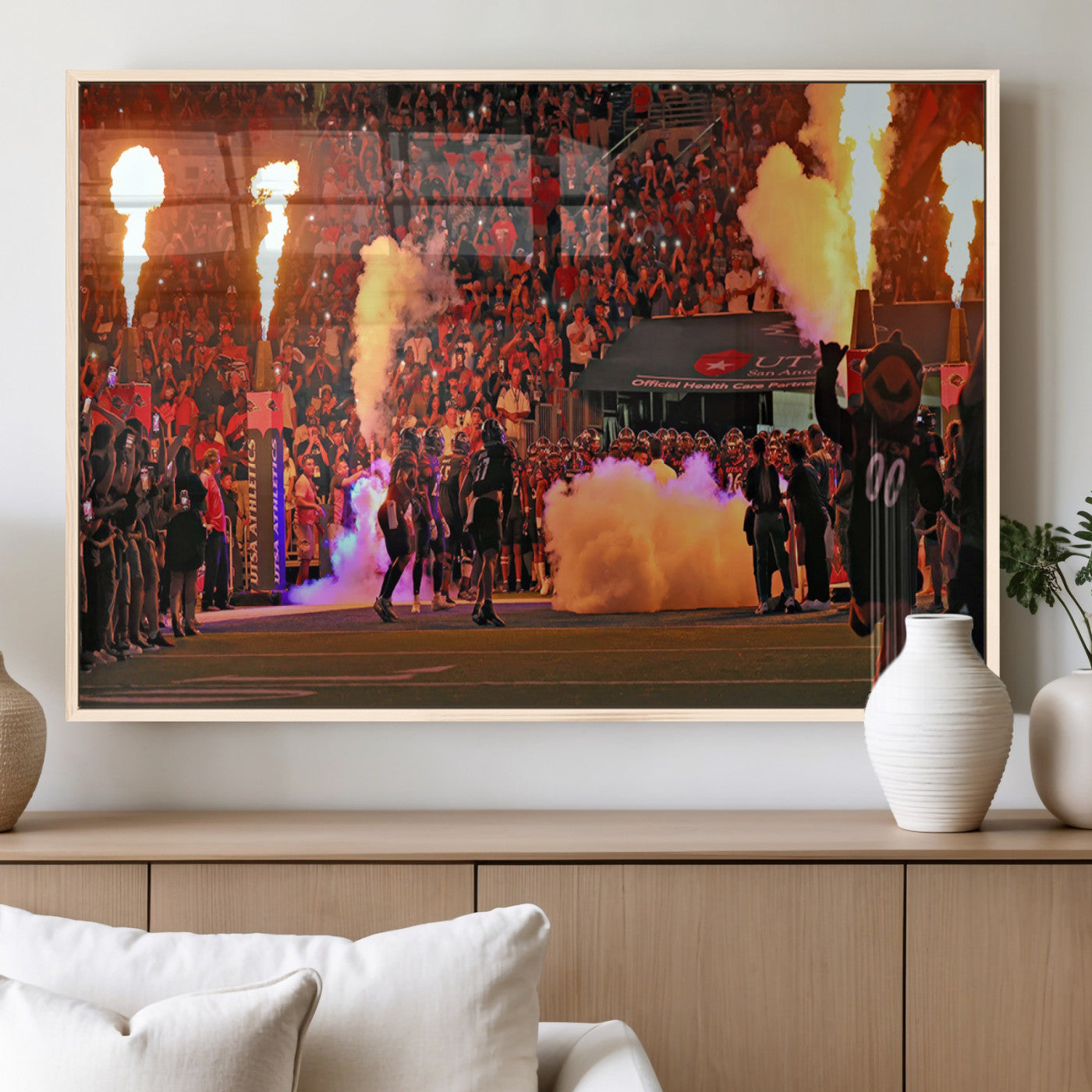 MGV-FP-60X30-3P - The University of Texas at San Antonio Roadrunners Football Team Print - San Antonio Alamodome Wall