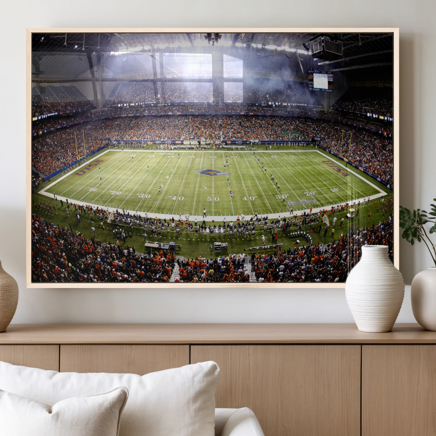 MGV-FP-60X30-3P - The University of Texas at San Antonio Roadrunners Football Team Print - San Antonio Alamodome Wall