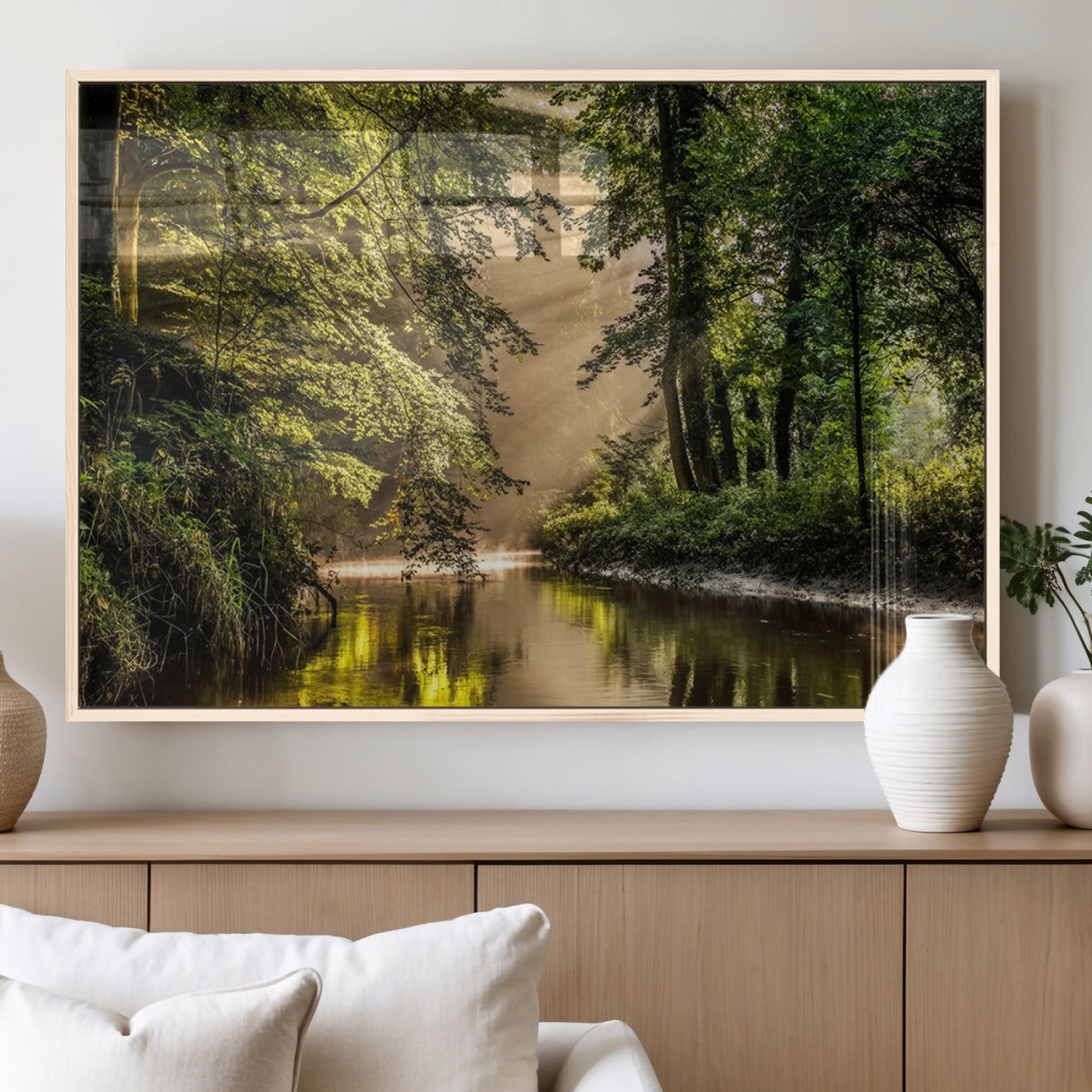 MGV-FP-60X30-3P - Forest Wall Art Print | River Landscape Wall Art | Perfect for Farmhouse Wall Decor, Cabin Wall Art