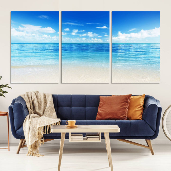 Ocean and Beach Artwork Canvas Print Wall Art