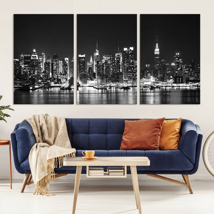 Wall Art NEW YORK Canvas Prints Black and White New York City Skyscrapers