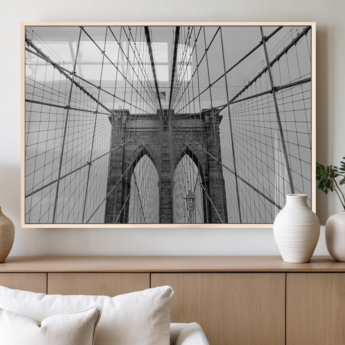 MGV-FP-60X30-3P - Large Brooklyn Bridge Wall Art Canvas Print