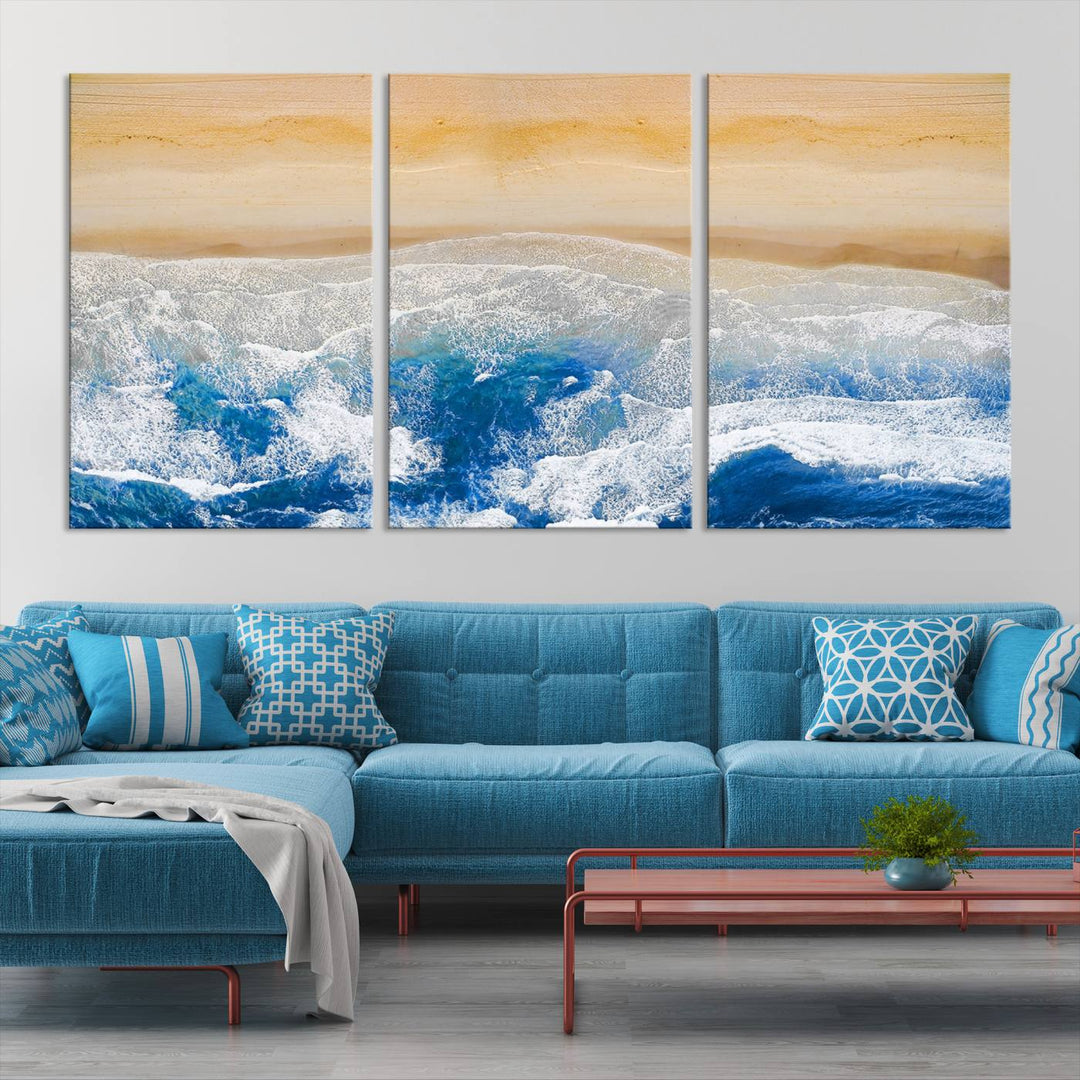 Aerial Beach Canvas Wall Art Print Beach Canvas Print