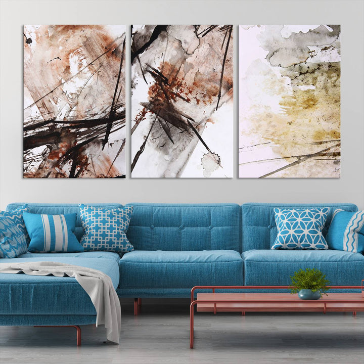 Vintage Grunge Abstract Canvas Wall Art