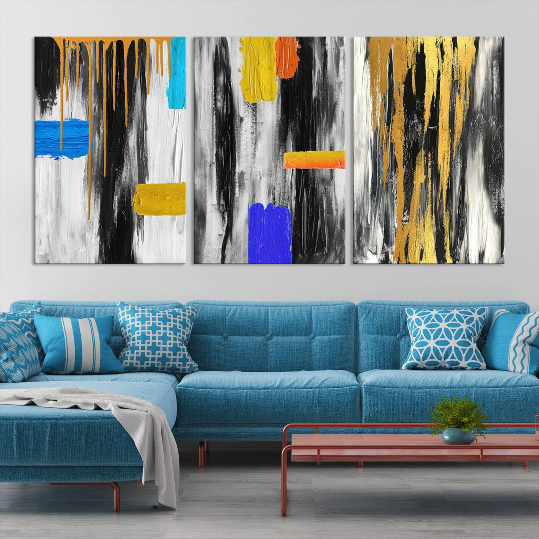 Colorful Abstract Painting Canvas Wall Art