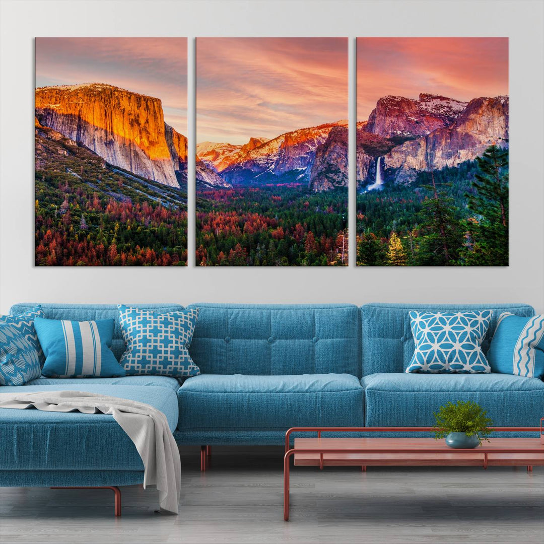 Impression sur toile murale du parc national El Capitan Yosemite