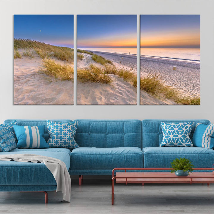 Sunrise On The Beach Wall Art Canvas Print