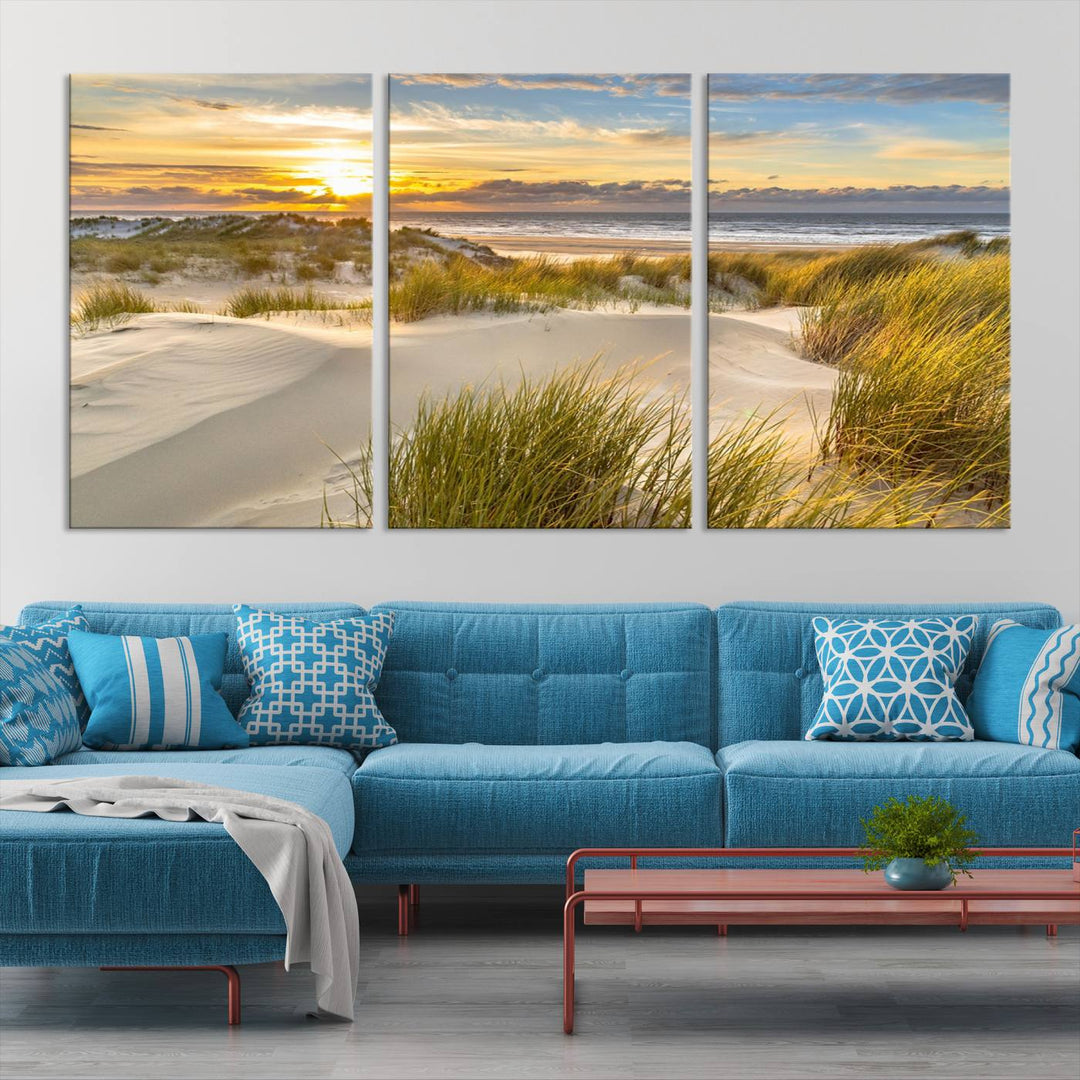 Sunrise on The Beach Wall Art Canvas Print