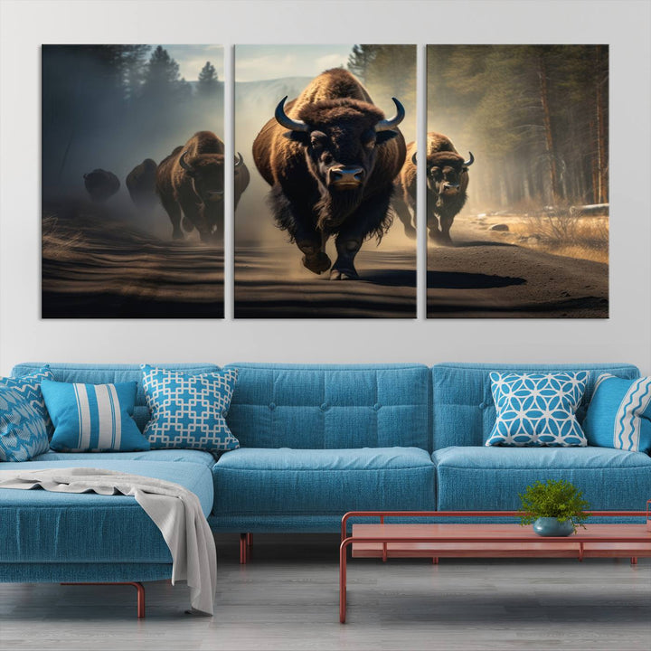 Buffalo Wall Art Canvas Print, Bison Wall Art Canvas Print