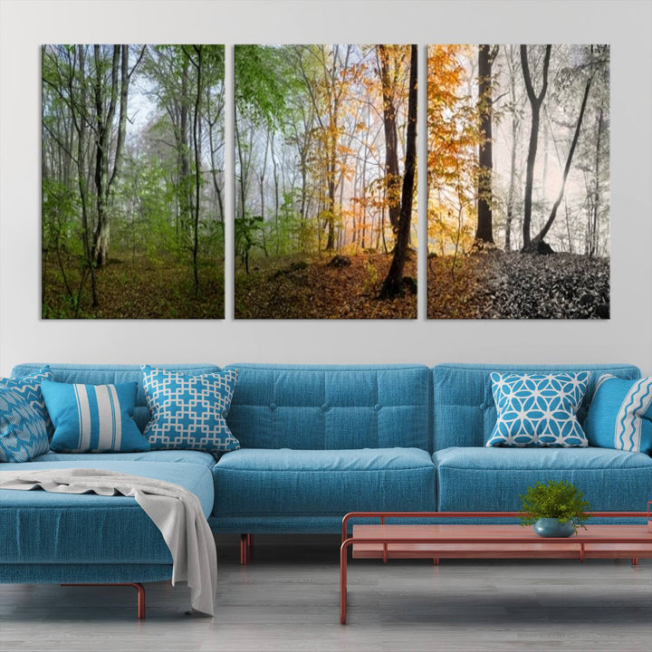 Wall Art Canvas Four Season Forest Wall Art