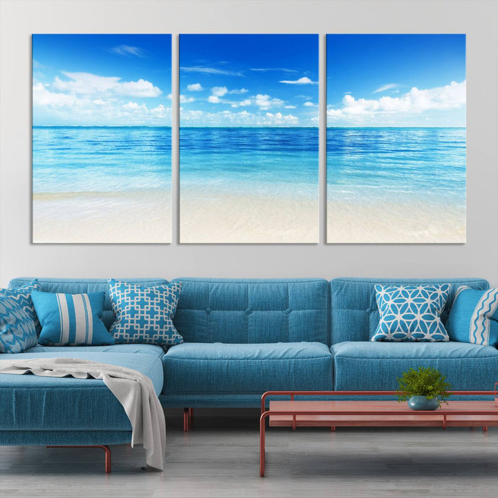 Ocean and Beach Artwork Canvas Print Wall Art