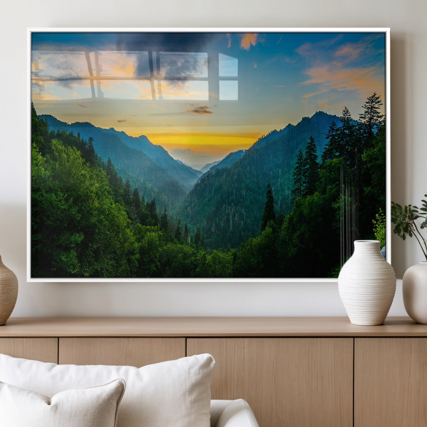 MGV-FP-60X30-3P - Green Forest Wall Art Canvas Print