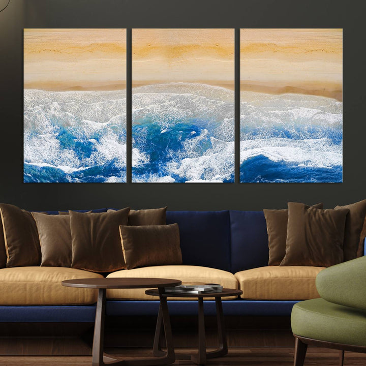 Aerial Beach Canvas Wall Art Print Beach Canvas Print