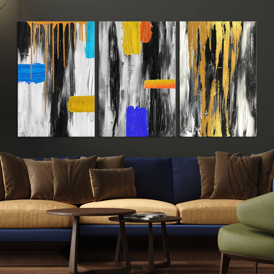 Colorful Abstract Painting Canvas Wall Art