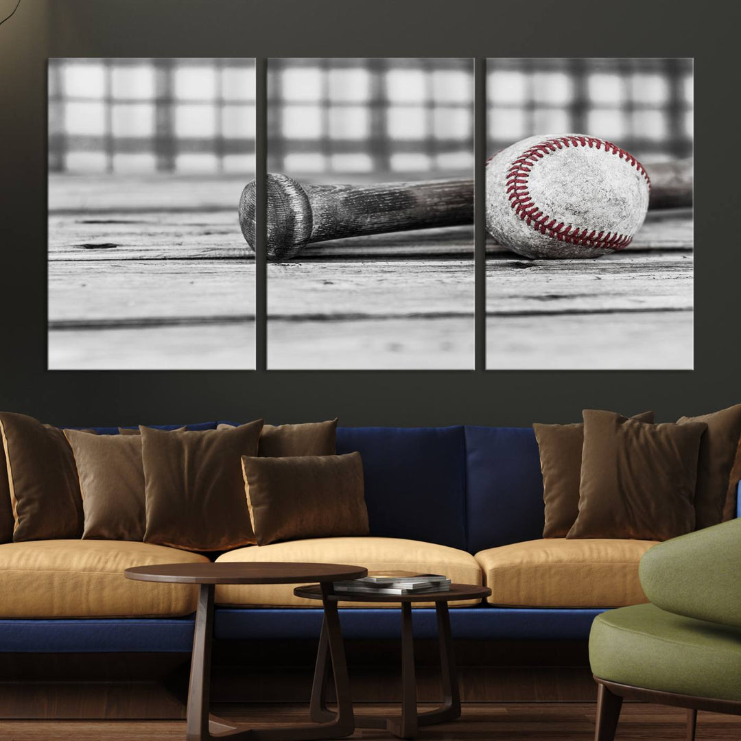 Vintage Baseball Canvas Wall Art Print Print