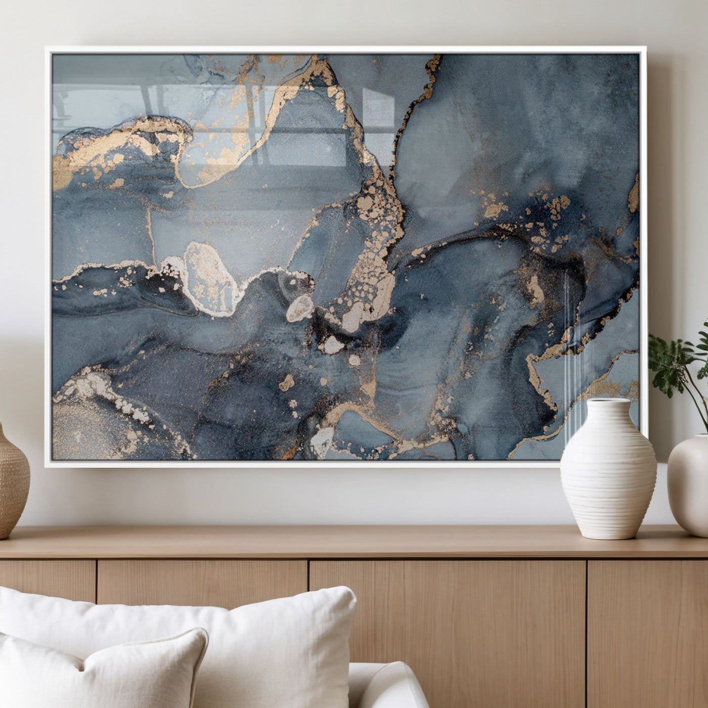 MGV-FP-36X24-3P - Multipanel Marble Fluid Effect Wall Art Abstract Canvas Wall Art Print
