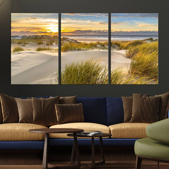 Sunrise on The Beach Wall Art Canvas Print