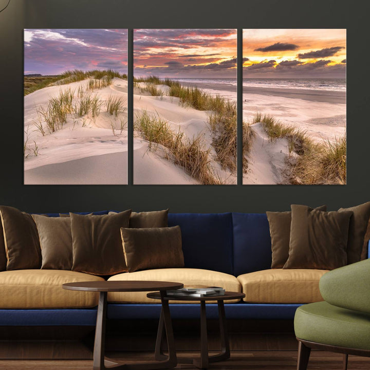 Sunrise On The Beach Wall Art Canvas Print