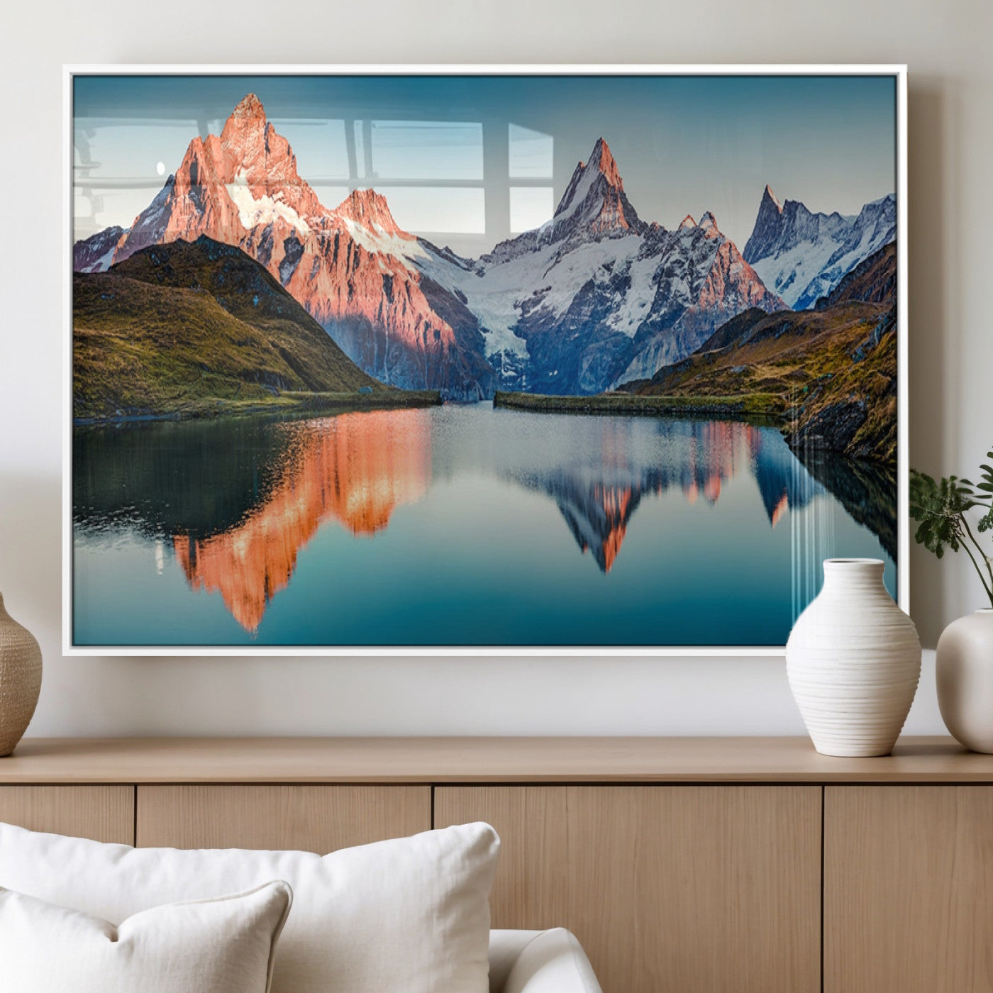 MGV-FP-36X24-3P - Landscape Mountain and Lake View Wall Art Canvas Print