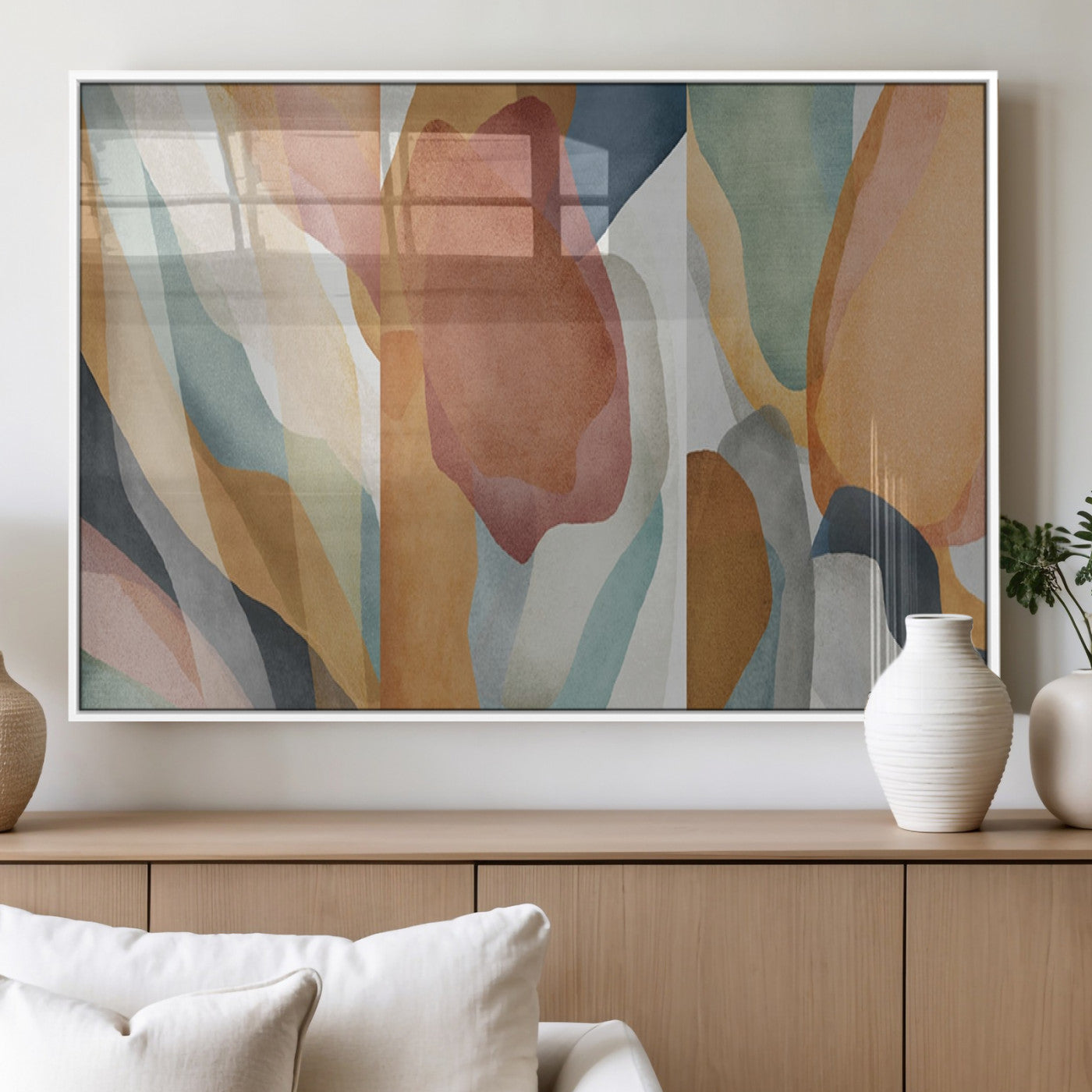 MGV-FP-36X24-3P - Boho Wall Art Canvas Print Set, Watercolor Boho Wall Art Canvas