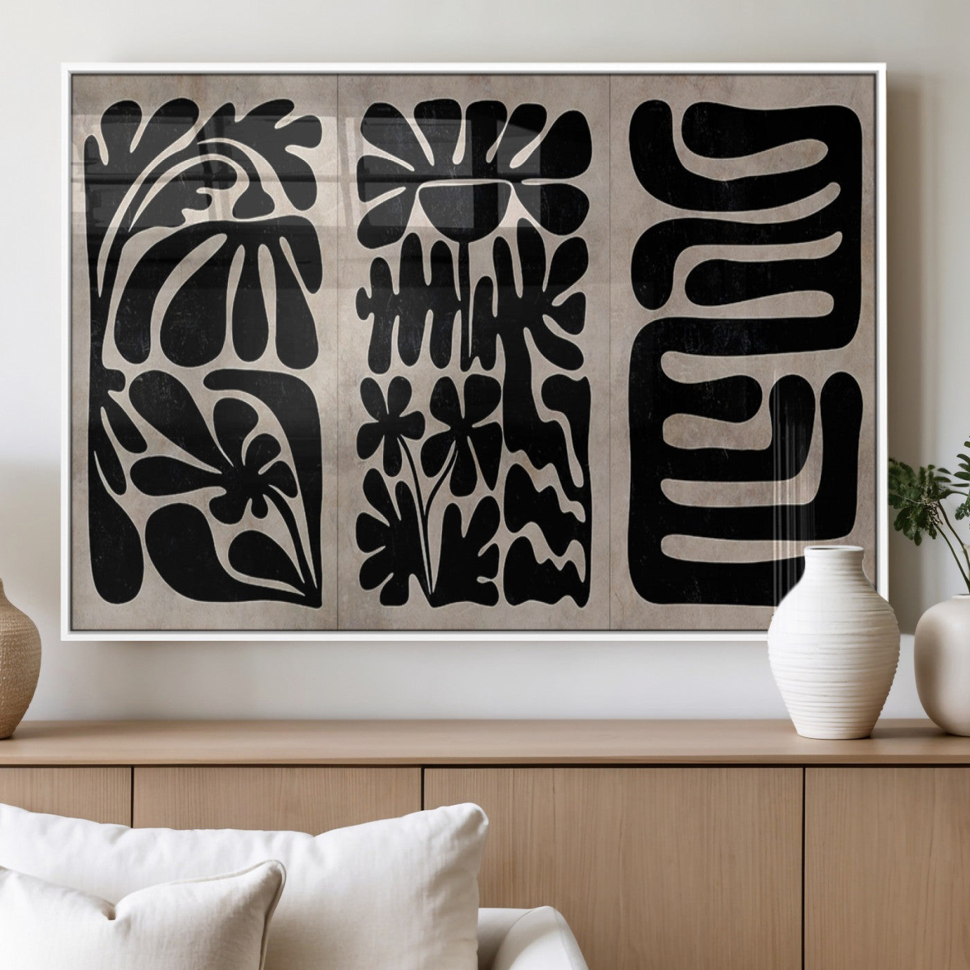 MGV-FP-36X24-3P - Canvas Print Wall Art Abstract Art Boho, Framed Boho Art Canvas Print