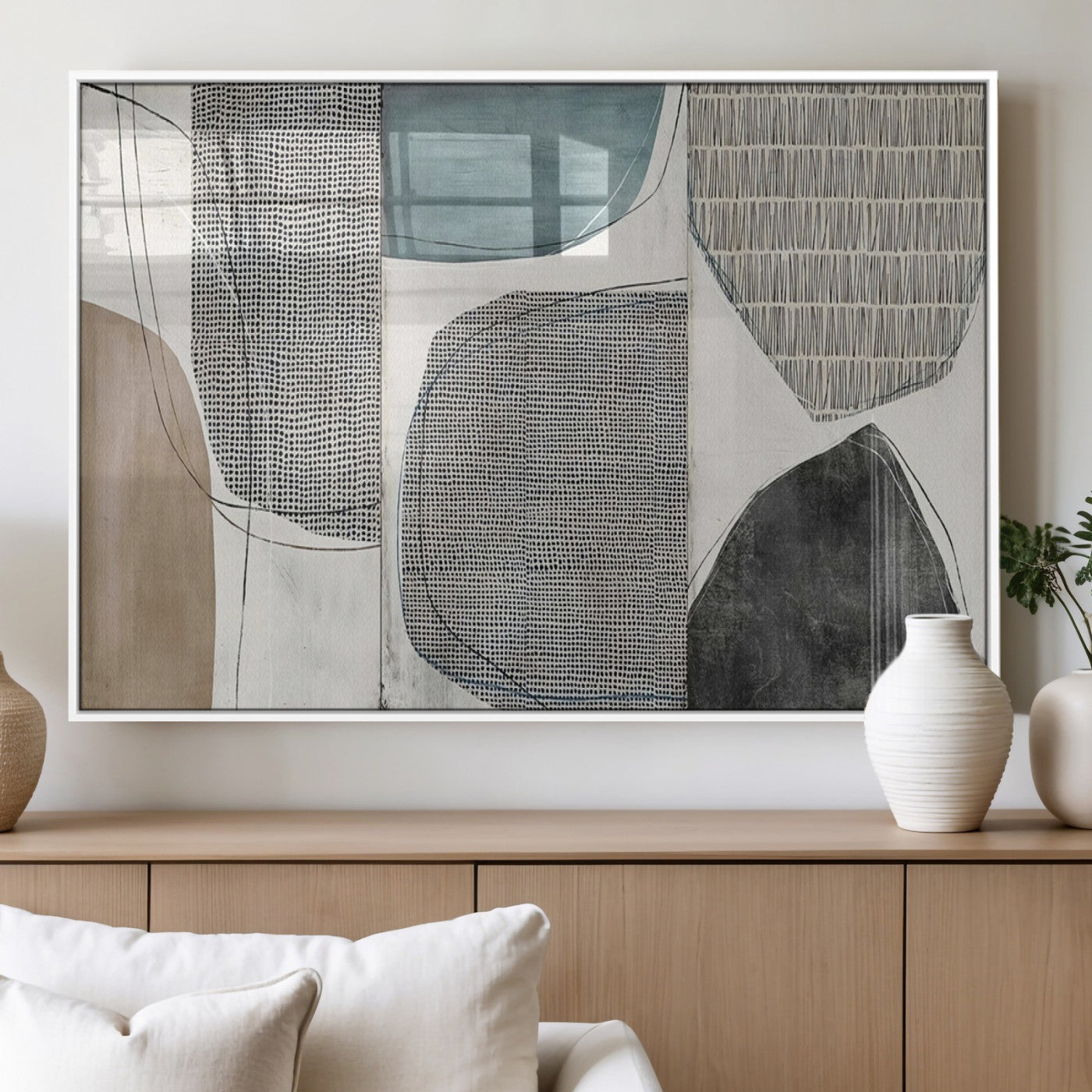 MGV-FP-36X24-3P - Canvas Print Wall Art Abstract Art Boho, Framed Boho Decor Canvas Print