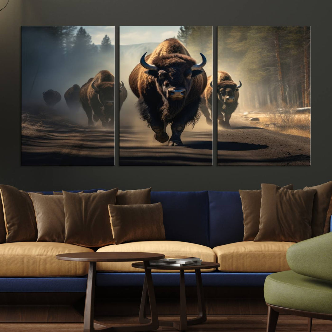 Buffalo Wall Art Canvas Print, Bison Wall Art Canvas Print