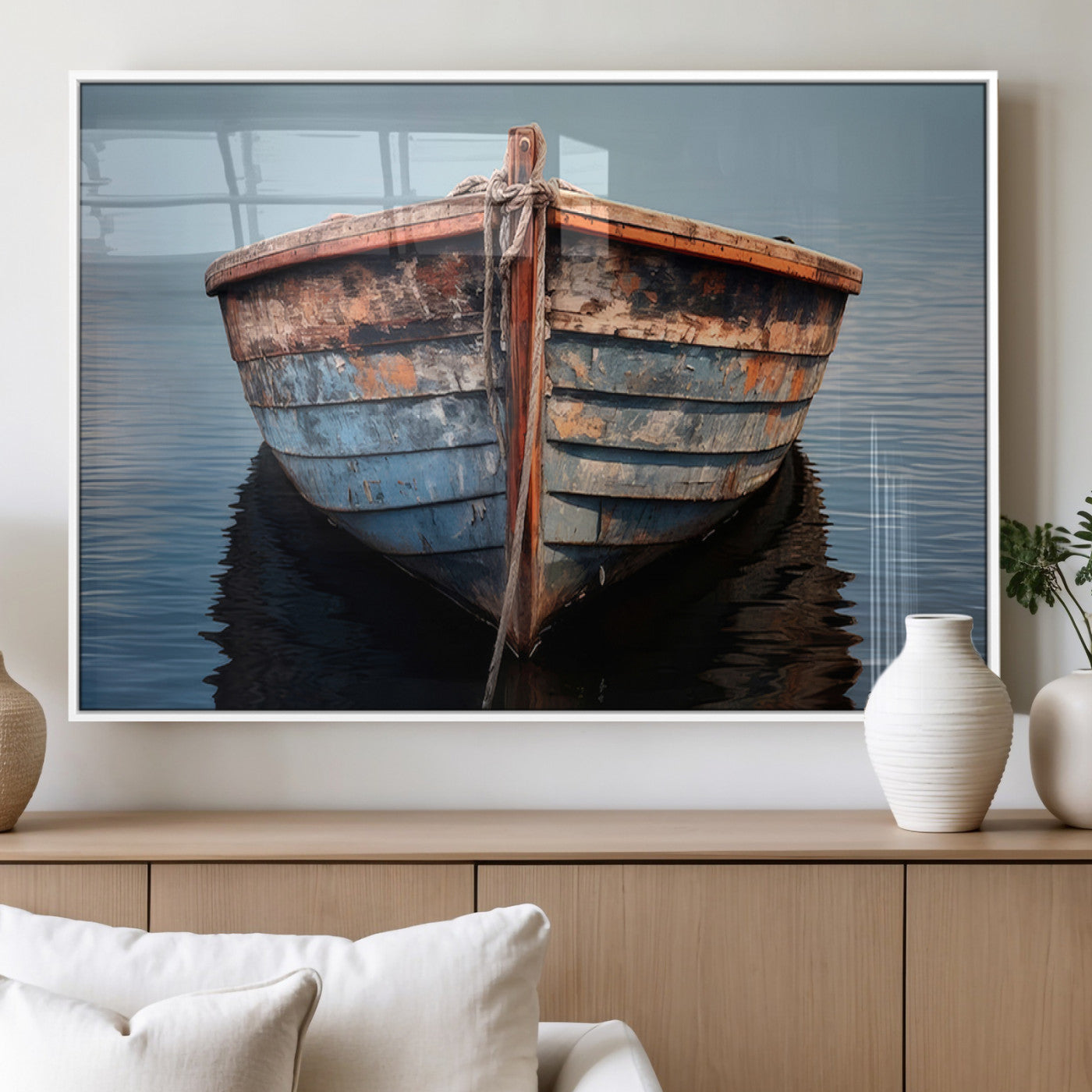 MGV-FP-36X24-3P - Stunning Vintage Boat Canvas Print | Nautical Wall