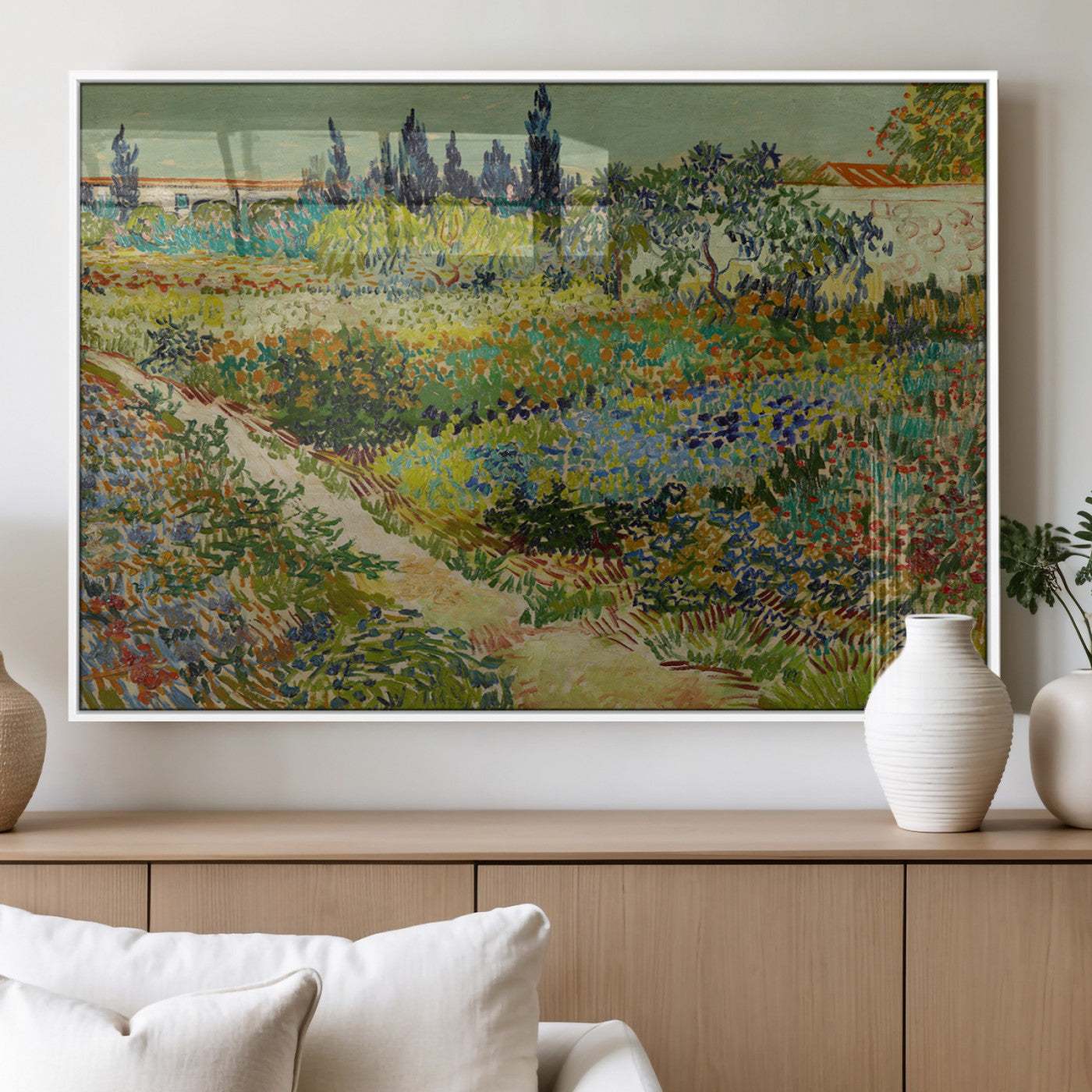 MGV-FP-36X24-3P - Vincent van Gogh Garden at Arles Wall Art Canvas Print