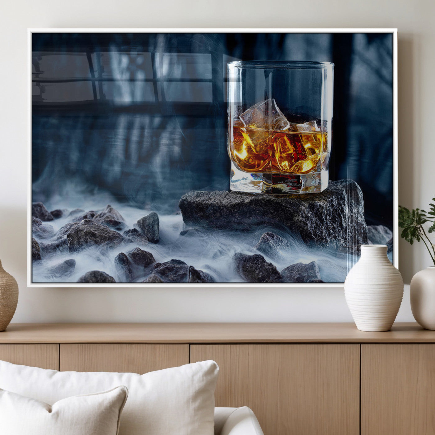 MGV-FP-36X24-3P - Whiskey Ice Wall Art Canvas Print