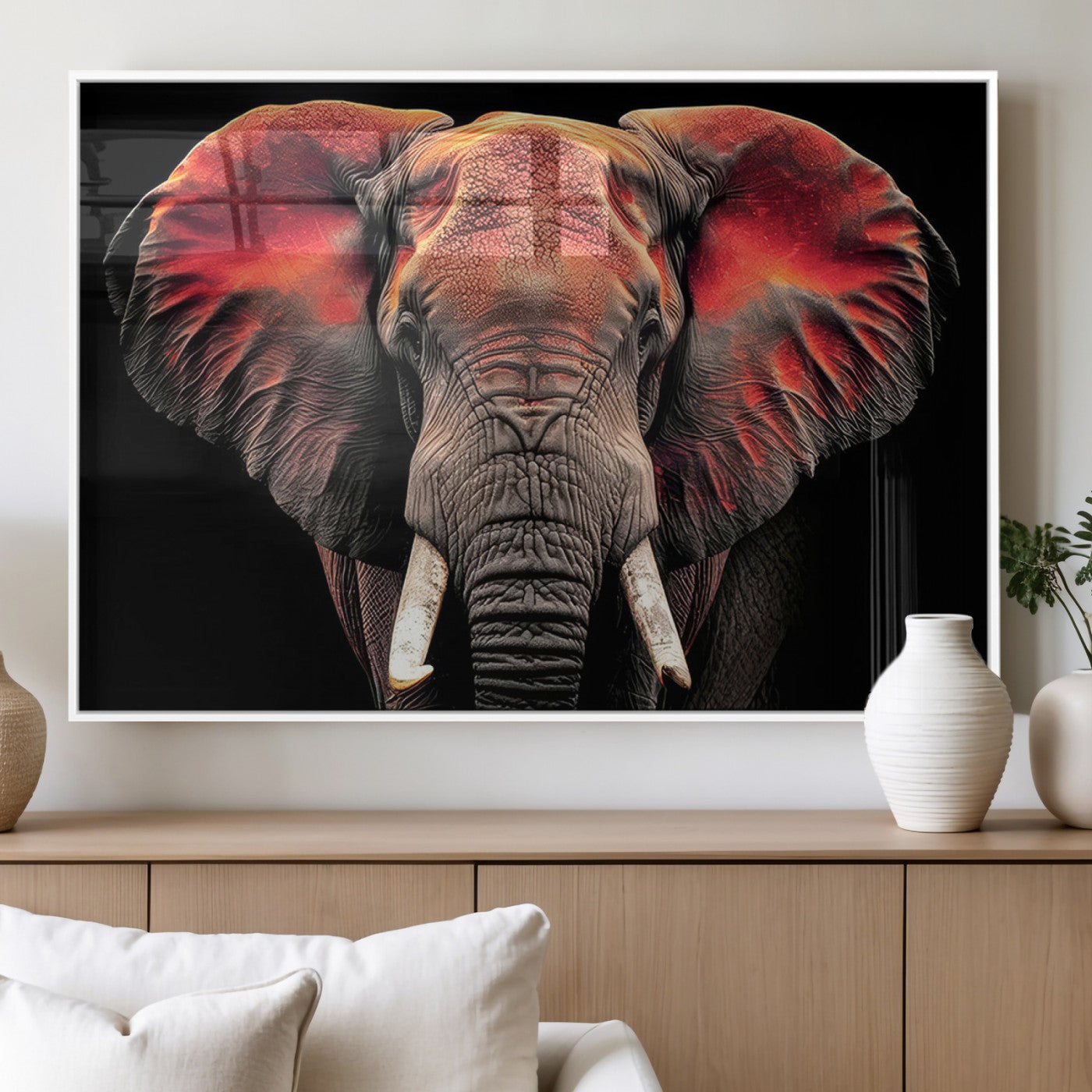 54719-MGV-FP-36X24-3P_White-Elephant Wall Art Canvas Print