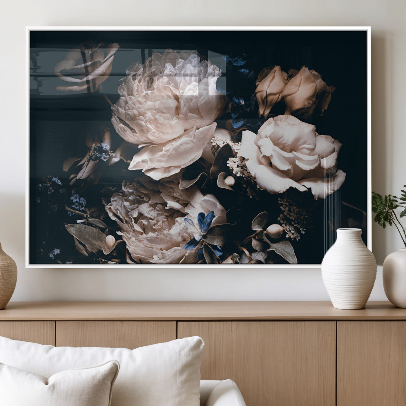 MGV-FP-36X24-3P - Pink Peonies Flowers Large Canvas Art Print