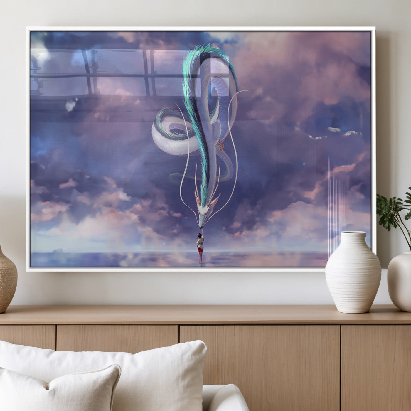 MGV-FP-36X24-3P - Spirited Away Haku and Chihiro Poster - Anime Lover - Hayao Miyazaki - Studio Ghibli Poster - Anime