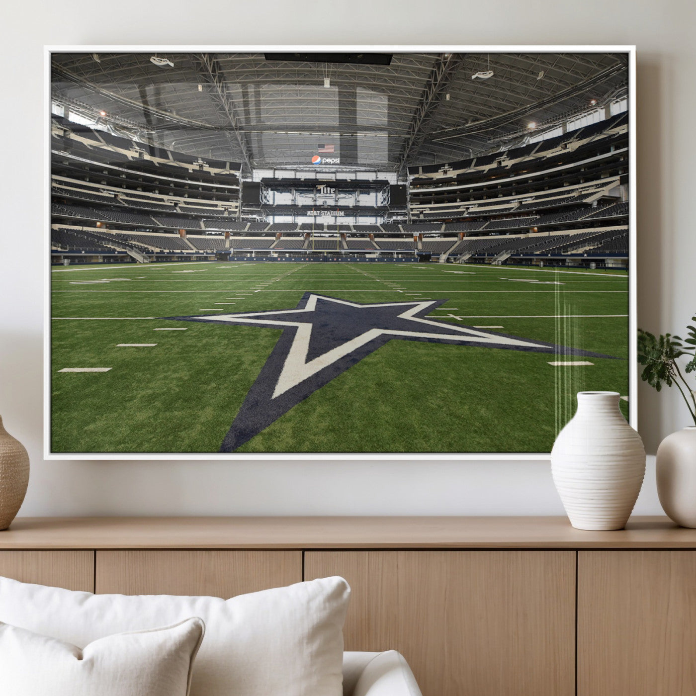 MGV-FP-36X24-3P - Dallas Cowboys Football Team Print - Arlington AT&T Stadium Wall Art Canvas Print