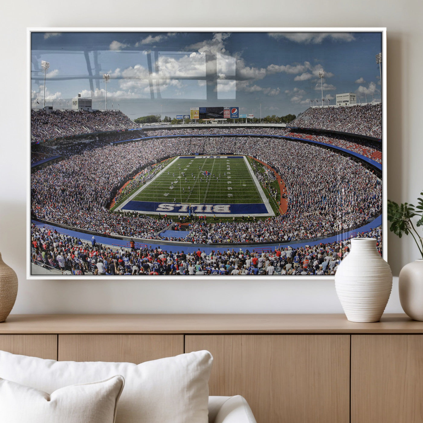 MGV-FP-36X24-3P - Buffalo Bills Highmark Stadium Wall Art Canvas Print - Bills Stadium Game Day Triple Canvas Wall Art