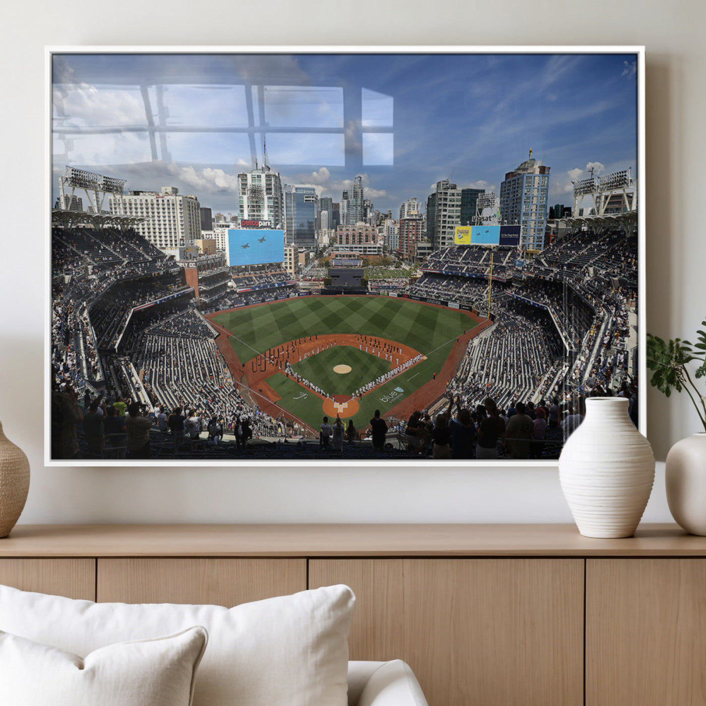 MGV-FP-36X24-3P - San Diego Padres Baseball Team Print - Petco Park Stadium Wall Art Canvas Print